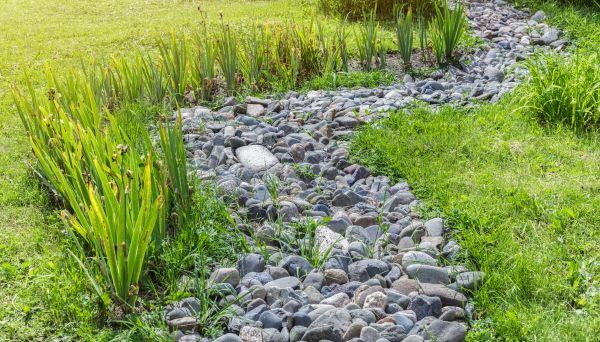 River Rock Garden Installation in Northville
