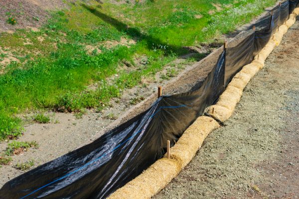 Straw Wattle Installation in Northville